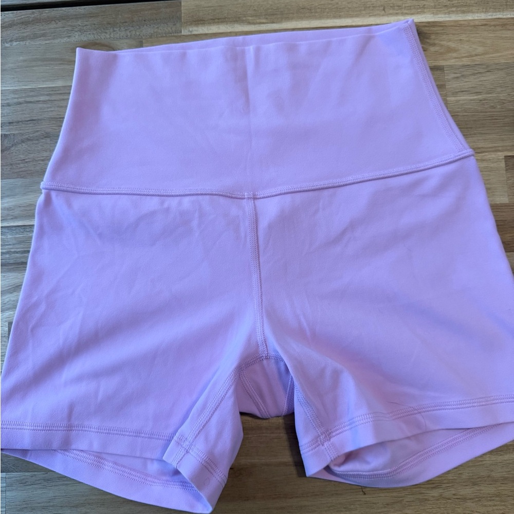 Light pink High-Waisted Women's Spandex shorts